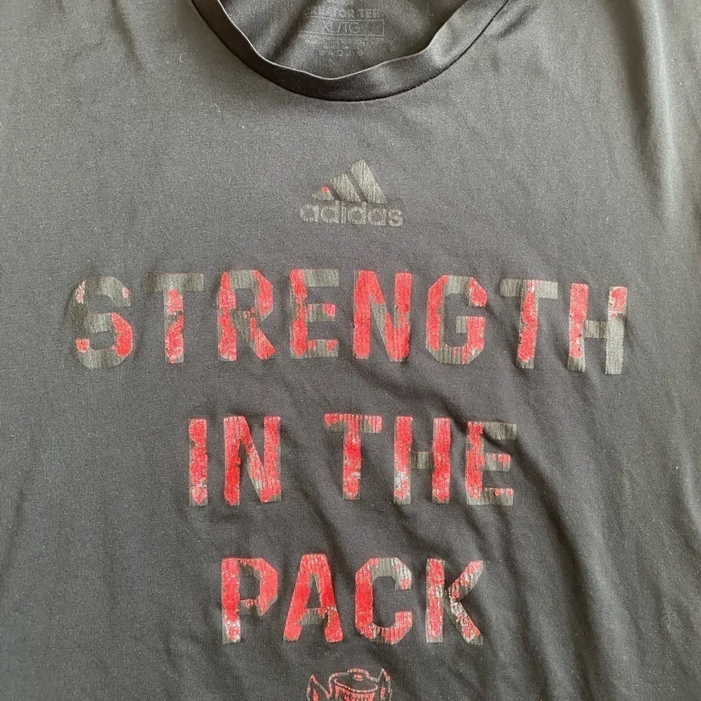 Faded Stitch Strength In The Pack NC State Wolfpack Athletic Tank Top